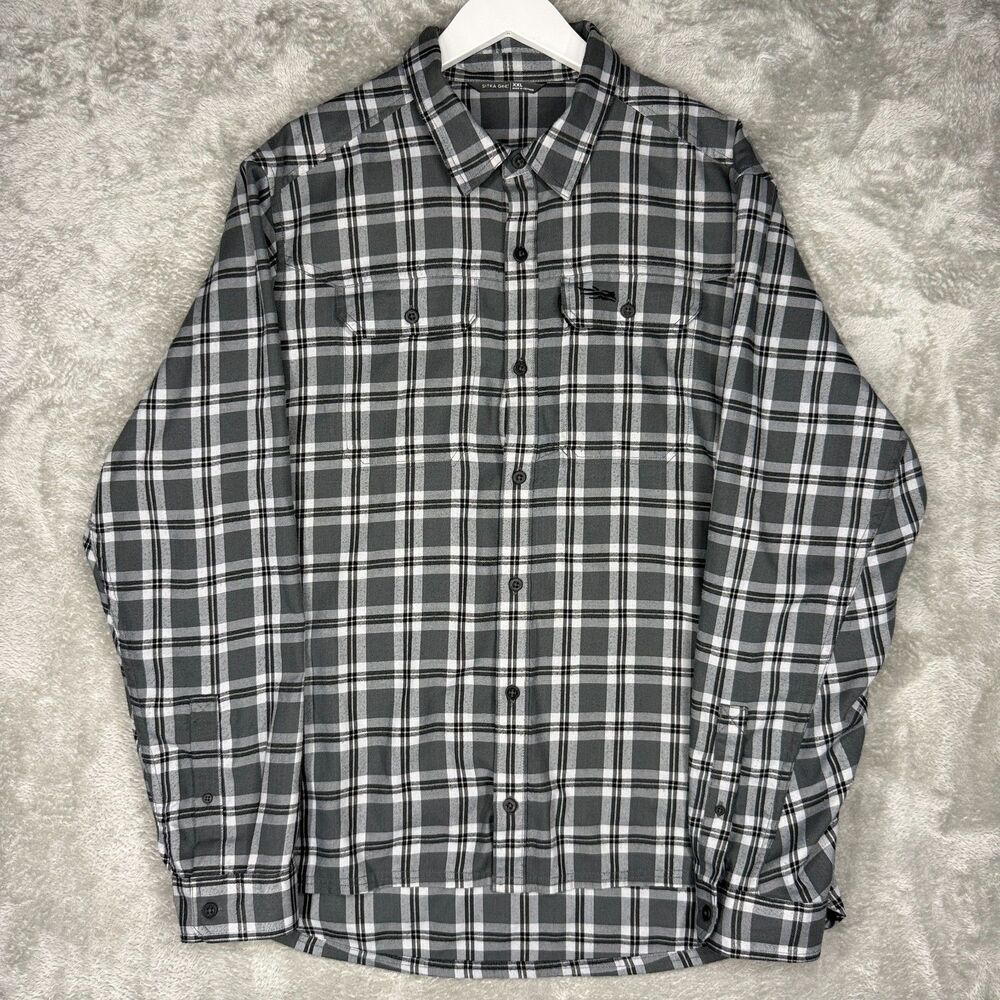 Sitka Gear Frontier Shirt Mens XXL Plaid Flannel Flap Pocket Button Wool Blend
